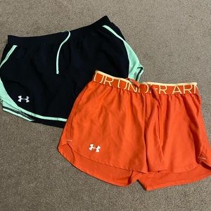 Under Armour; 2pr; Womens Small shorts